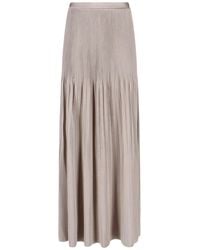 Giorgio Armani - Pleated Maxi Skirt - Lyst