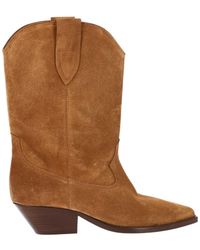 Isabel Marant - Calf Leather Ankle Boots With Cowhide Outsole - Lyst