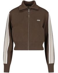 Autry - Cropped Zip-Front Knit Track Jacket - Lyst