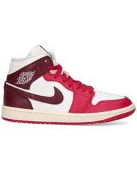 Nike - Air Jordan 1 Mid Sail Mystic Sneakers - Lyst