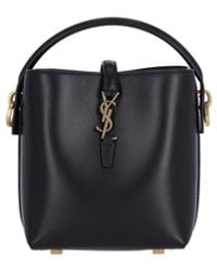 Saint Laurent - Le 37 Mini Leather Bucket Bag - Lyst