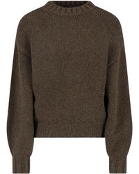 KHAITE - Ribbed Knit Mock Neck Sweater - Lyst