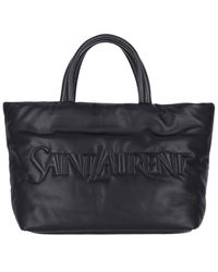 Saint Laurent - Tote bag in nylon imbottito - Lyst