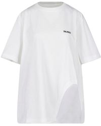 The Attico - Short-Sleeve T-Shirt With Curved Cutout Detail - Lyst