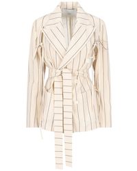 Setchu - Pinstriped Double-breasted Blazer - Lyst