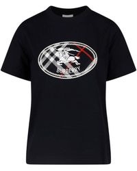 Burberry - 100% Cotton T-Shirt - Lyst