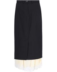 Balenciaga - 'lingerie Tailored' Midi Skirt - Lyst