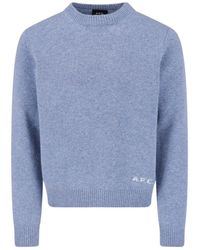 A.P.C. - A. P.C. Crewneck Knit Sweater - Lyst
