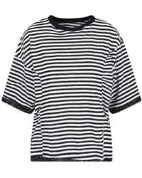 Undercover - Horizontal Striped Boxy T-Shirt - Lyst