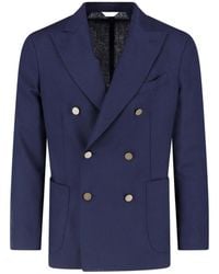 Boglioli - Virgin Wool Double-Breasted Blazer - Lyst