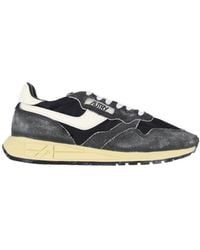 Autry - Dark Vintage Suede Sneakers - Lyst