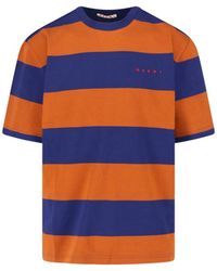 Marni - Multicolour T-Shirts With Dynamic Patterns - Lyst