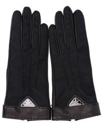 Prada - Logo Gloves - Lyst