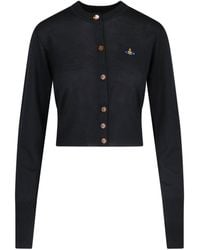 Vivienne Westwood - Cropped Logo Cardigan - Lyst