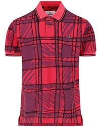 Vivienne Westwood - Checkered Polo Shirt With Puff Sleeves - Lyst