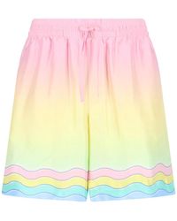 CASABLANCA - For The Love Of Dance Silk Shorts - Lyst