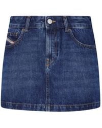 DIESEL - Denim Mini Skirt - Lyst