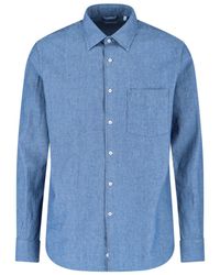 Aspesi - Classic Denim Shirt With Button-Down Collar - Lyst