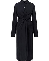 Maison Margiela - Draped Midi Dress - Lyst