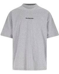 Balenciaga Tbilisi Oversized T-Shirt in Gray for Men | Lyst