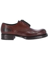Prada - Leather Derby Shoes - Lyst