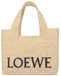 Loewe - Paula's Ibiza Small Tote Bag "Font" - Lyst