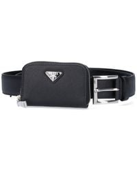 Prada - Logo Pouch Belt - Lyst