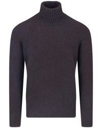 Drumohr - High-Neck Wool Sweater - Lyst