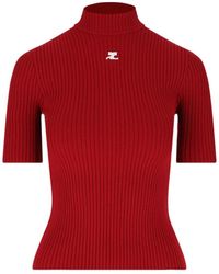 Courreges - Maglia A Coste "Reedition" - Lyst