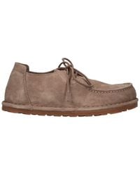 Birkenstock - Suede Lace-Up Moc Toe Shoe - Lyst