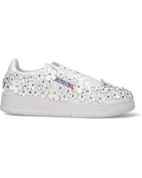 Autry - Medalist Floral-Embellished Sneakers - Lyst
