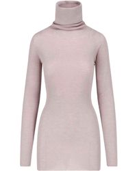 Rick Owens - High-Neck Wool Sweater - Lyst
