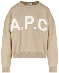 A.P.C. - Logo Sweater - Lyst