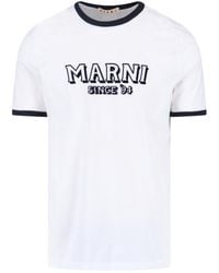 Marni - Timeless T-Shirt With Standard Crew Neckline - Lyst