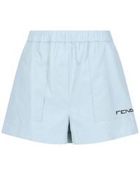 Fendi - Logo Jogger Shorts - Lyst