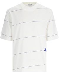 Burberry - T-Shirt A Righe - Lyst