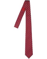 Gucci - Jacquard Silk Tie With Clamp - Lyst