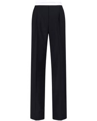 Alexander Wang - High-Waisted Trousers With Contrast Elastic Waistband - Lyst
