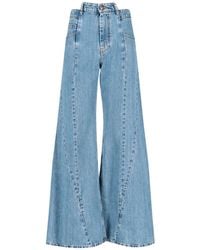 Maison Margiela - High-Waisted Cut-Out Wide-Leg Jeans - Lyst