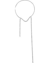 MM6 by Maison Margiela - Rhinestone Pendant Necklace - Lyst