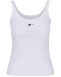 Off-White c/o Virgil Abloh - Stretch Cotton-Blend Jersey Top - Lyst