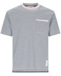 Thom Browne - T-Shirt A Righe - Lyst