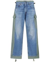 Junya Watanabe - Patchwork Cargo Drawstring Denim Jeans - Lyst