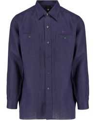 Needles - Camicia In Lino "Work Shirt" - Lyst