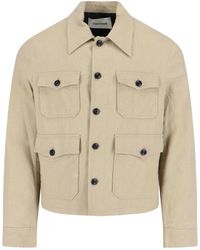Tonywack - Linen Blend Button Jacket - Lyst