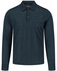 Zanone - Virgin Wool Polo Shirt - Lyst