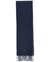 Polo Ralph Lauren - Fringed Wool Blend Scarf - Lyst