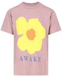 AWAKE NY Floral Printed T-shirt in Pink for Men | Lyst