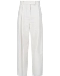 Giorgio Armani - Wide-Leg Silk Trousers - Lyst