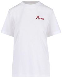 Marni - Embroidered Logo T-Shirt - Lyst